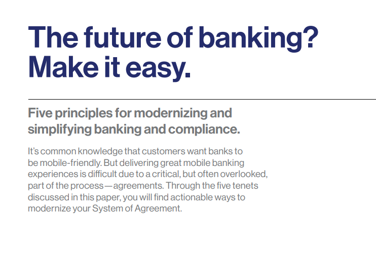 The future of banking Make it easy